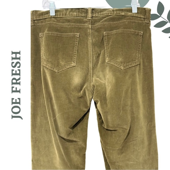 🛍️3/$40 Joe Fresh Slim Fit Corduroy Pants – Olive Green (Size 10 / 30) - Picture 4 of 7